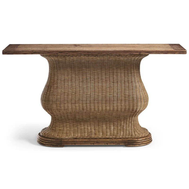 Palm Court Rattan Console Table