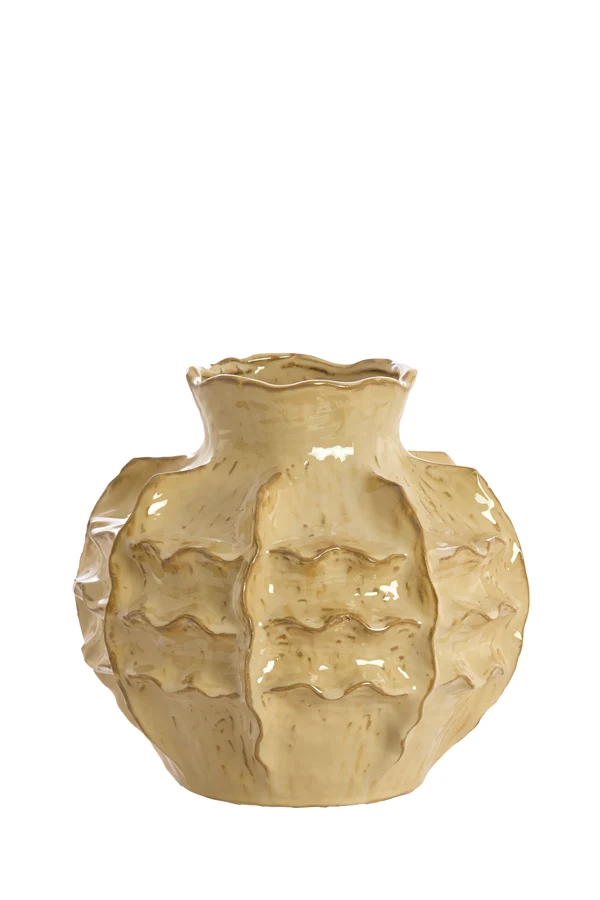 Vase deco 30x28 cm LOSETO ceramics light brown