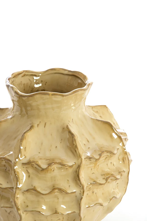 Vase deco 30x28 cm LOSETO ceramics light brown