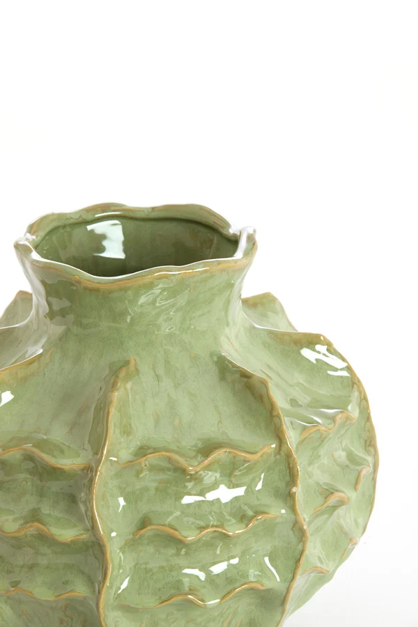 Vase deco 30x28 cm LOSETO ceramics green