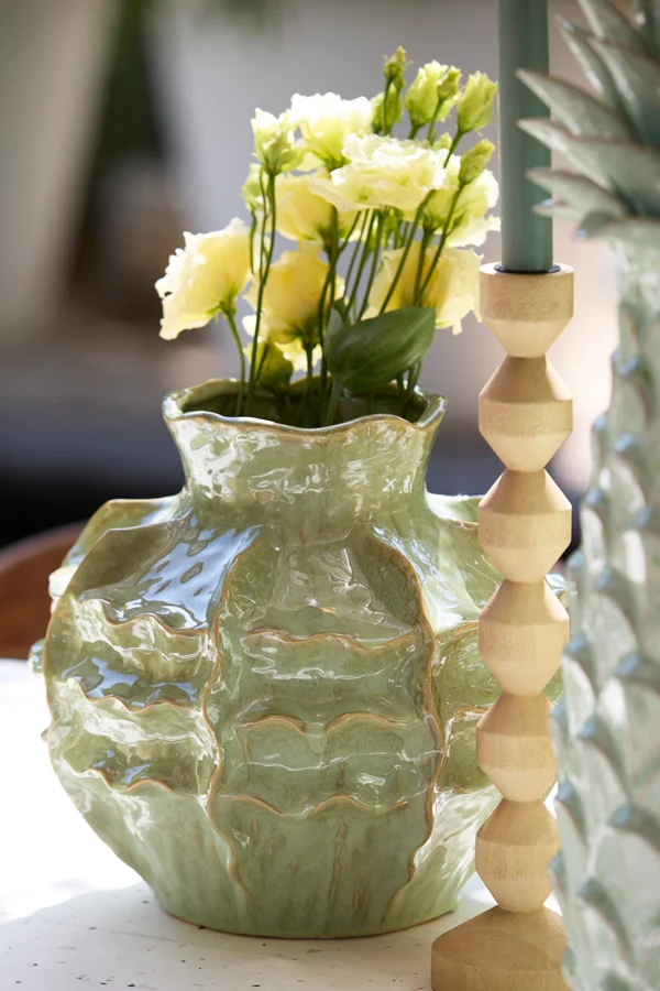 Vase deco 30x28 cm LOSETO ceramics green