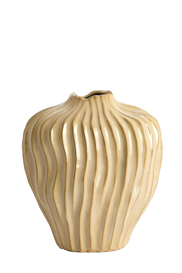 Vase deco 30x19x35 cm VECHHIA ceramics light brown