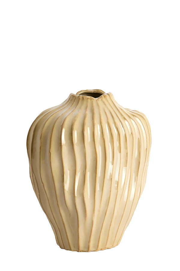 Vase deco 30x19x35 cm VECHHIA ceramics light brown