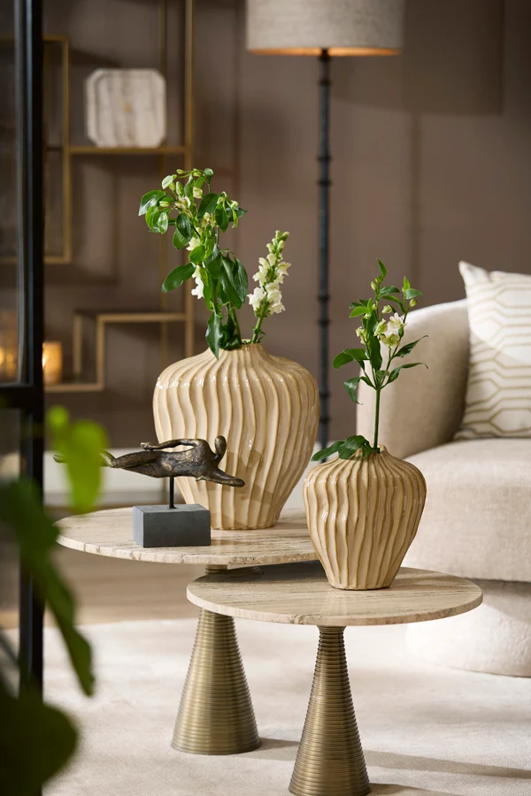 Vase deco 30x19x35 cm VECHHIA ceramics light brown