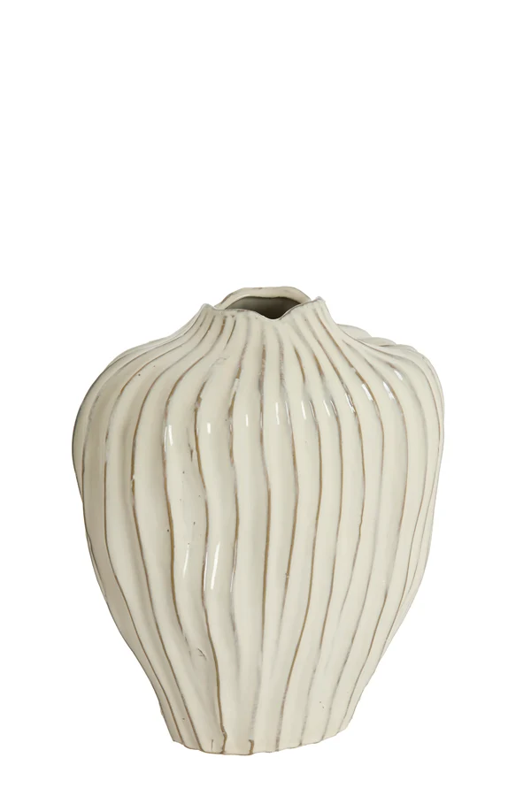 Vase deco 30x19x35 cm VECHHIA ceramics cream