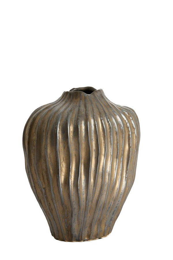 Vase deco 30x19x35 cm VECHHIA ceramics antique bronze