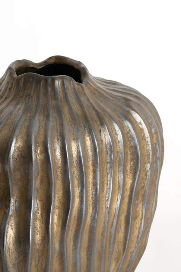 Vase deco 30x19x35 cm VECHHIA ceramics antique bronze