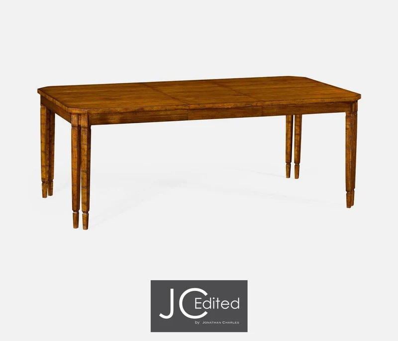 Extending Dining Table Rustic - Country Walnut