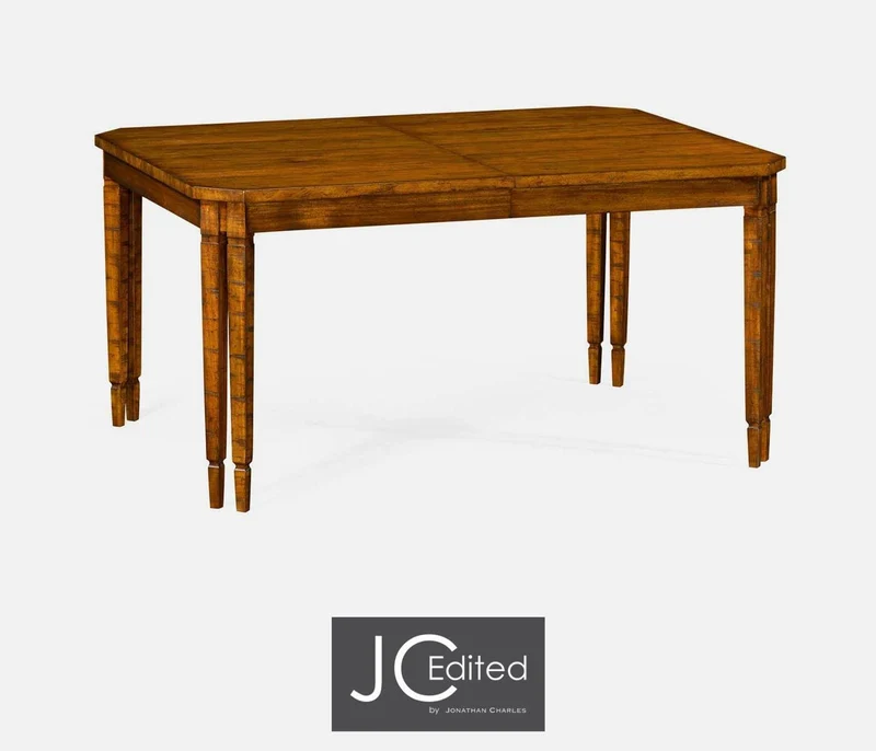 Extending Dining Table Rustic - Country Walnut