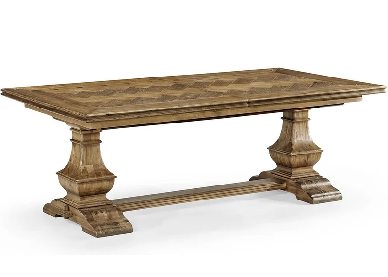 Extending Dining Table Parquet - Medium Driftwood