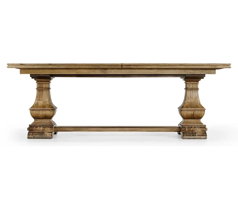 Extending Dining Table Parquet - Medium Driftwood