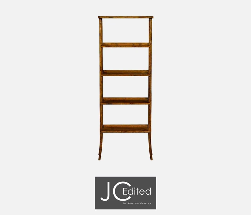 Etagere Rustic Four-Tier in Country Walnut