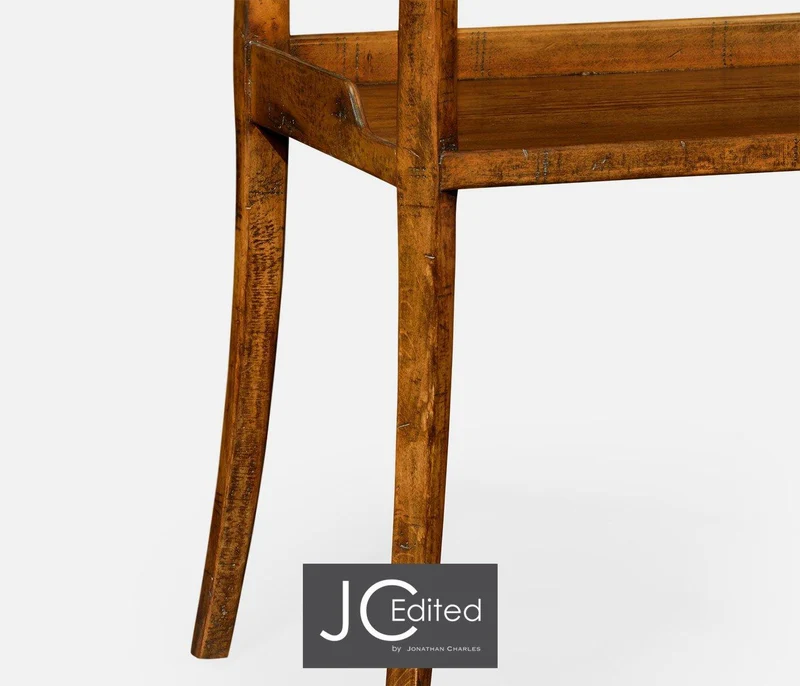 Etagere Rustic Four-Tier in Country Walnut