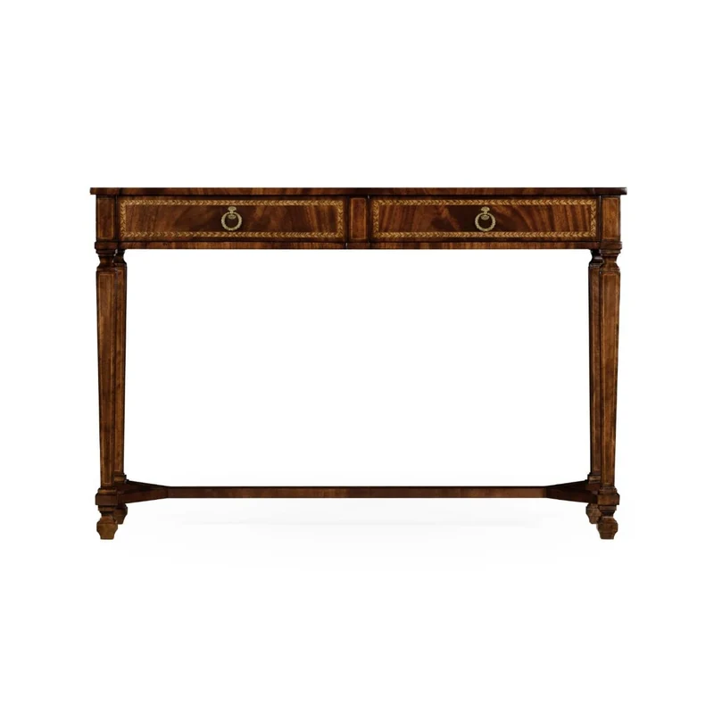 Empire Mahogany Two Drawers Console