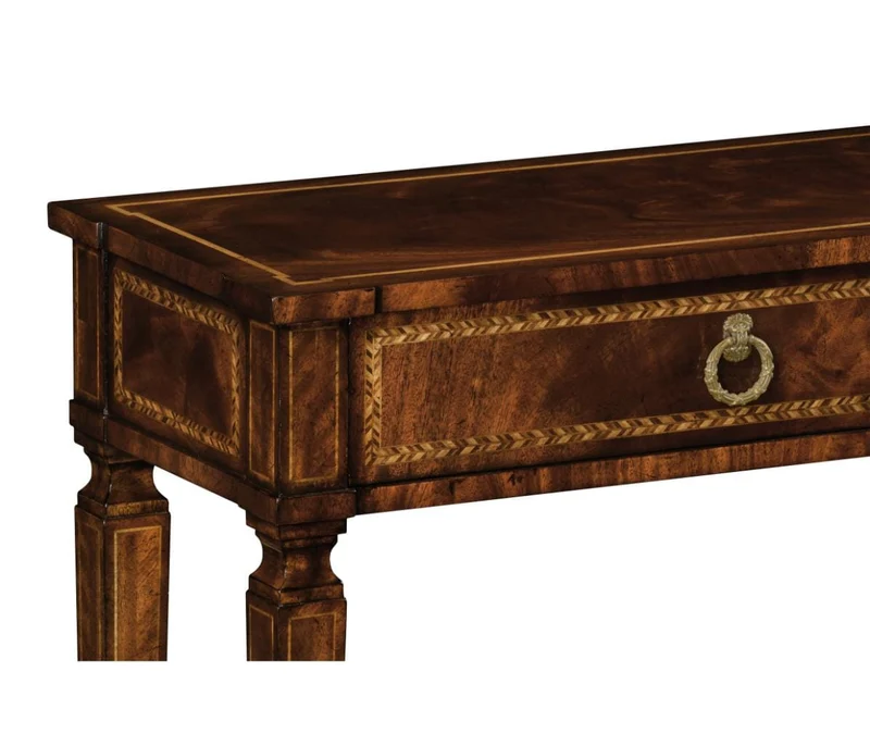 Empire Mahogany Two Drawers Console