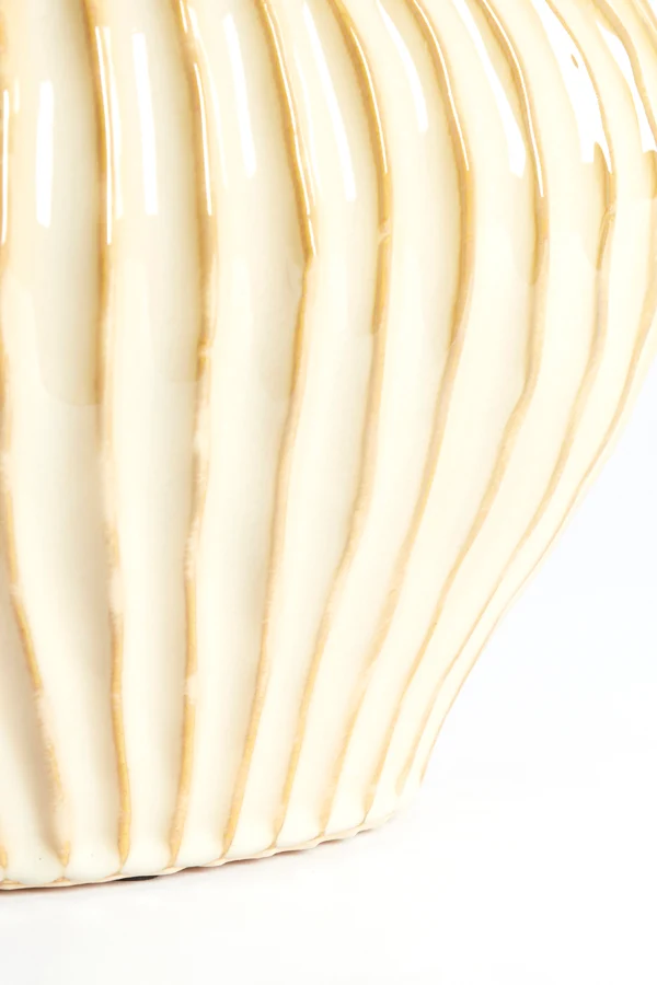 Vase deco 30x16x25 cm LORITO ceramics sand-beige