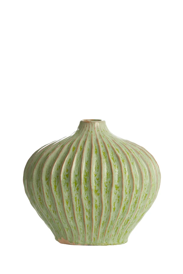 Vase deco 30x16x25 cm LORITO ceramics mint green