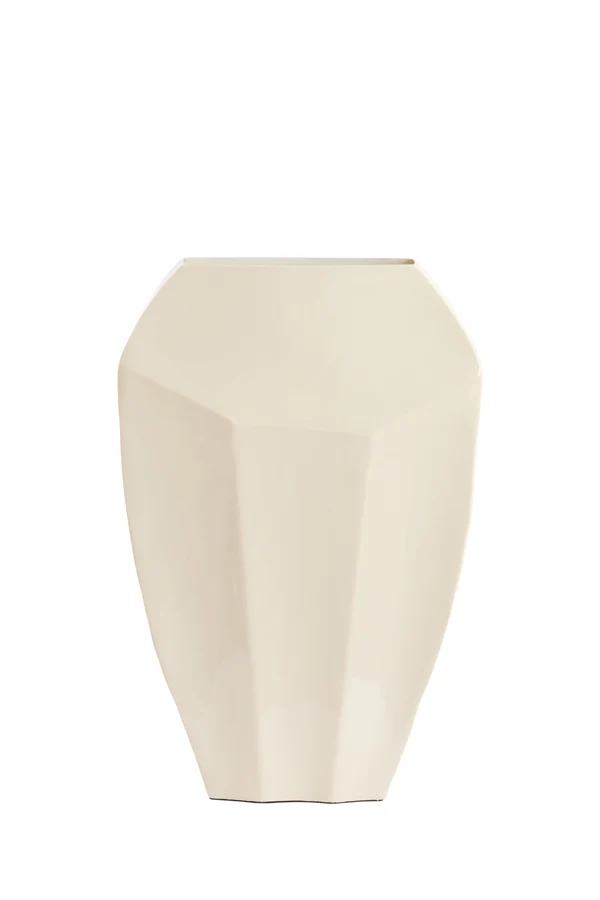 Vase deco 30x13x45 cm CORDOBA shiny cream