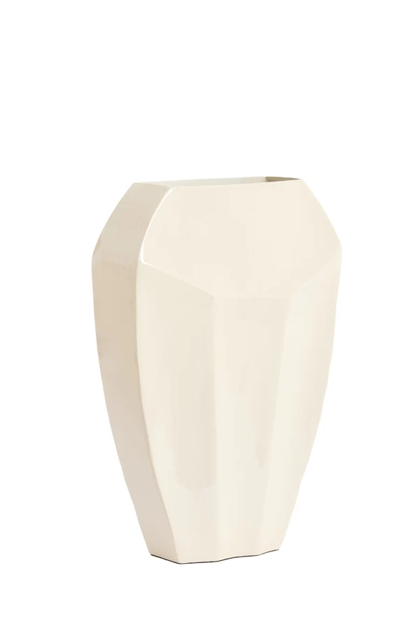 Vase deco 30x13x45 cm CORDOBA shiny cream