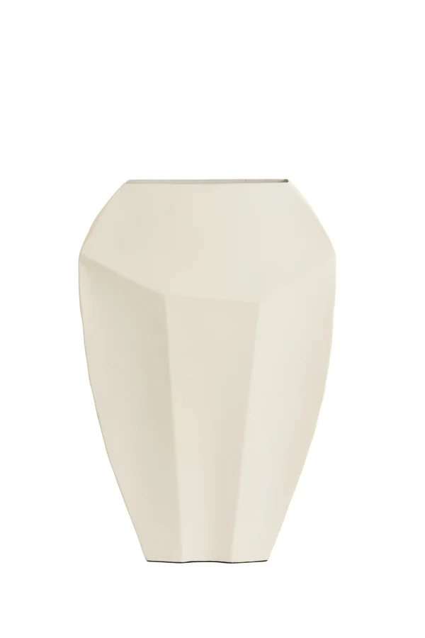 Vase deco 30x13x45 cm CORDOBA matt cream