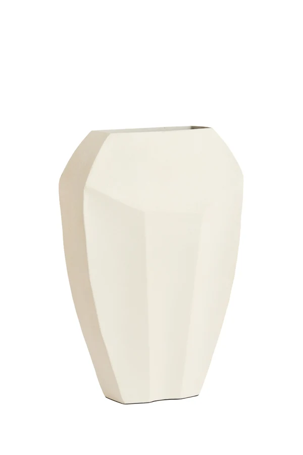 Vase deco 30x13x45 cm CORDOBA matt cream