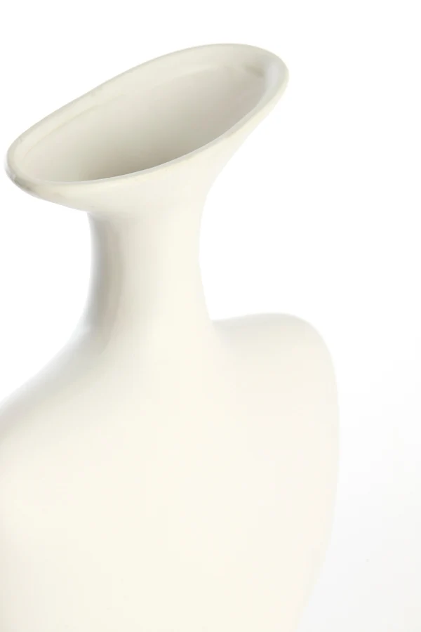 Vase deco 30x10,5x36 cm TROVO ceramics white