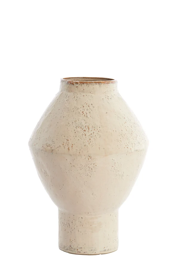 Vase deco 29x41 cm VASORA ceramics shiny taupe