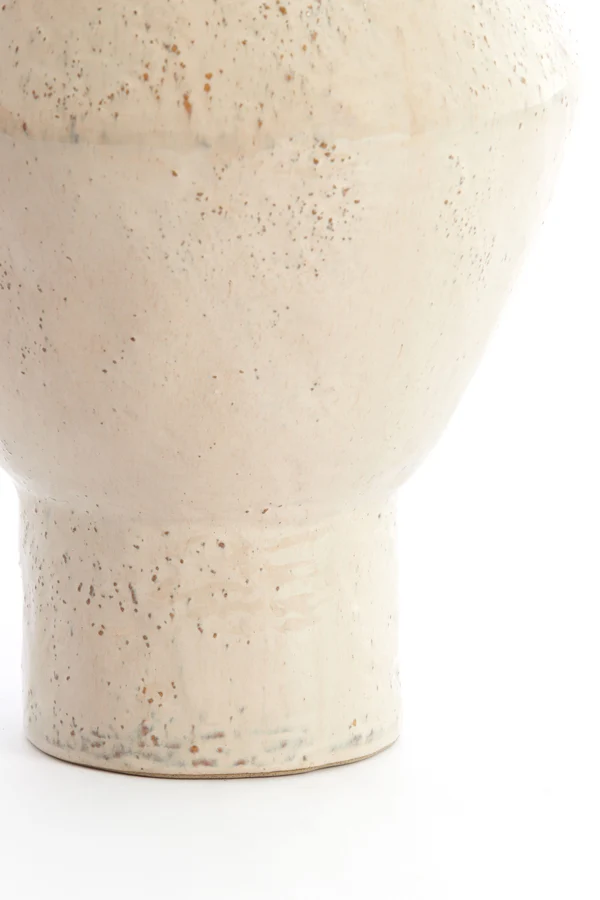 Vase deco 29x41 cm VASORA ceramics shiny taupe