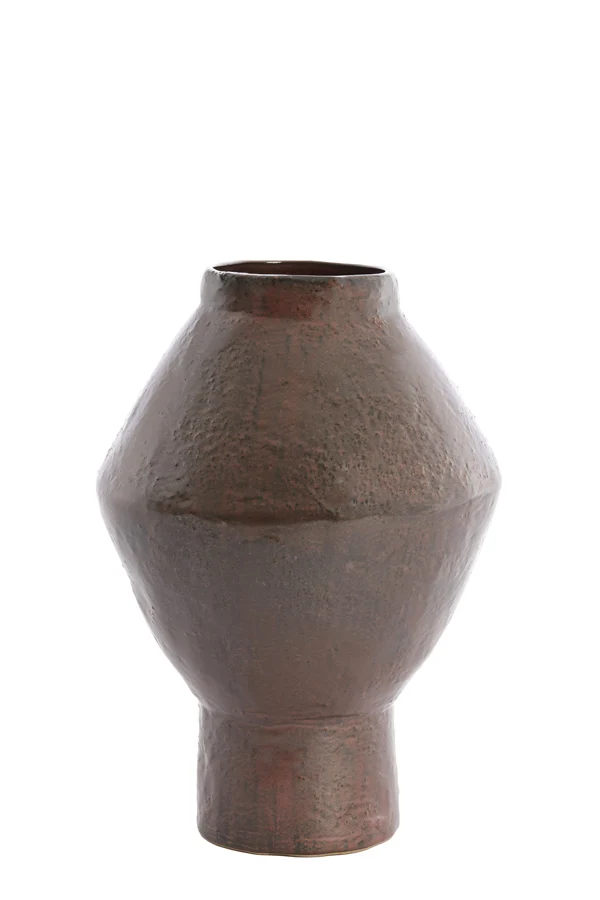 Vase deco 29x41 cm VASORA ceramics matt dark red-brown