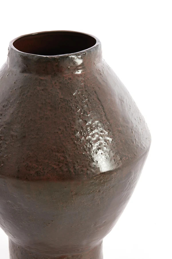 Vase deco 29x41 cm VASORA ceramics matt dark red-brown