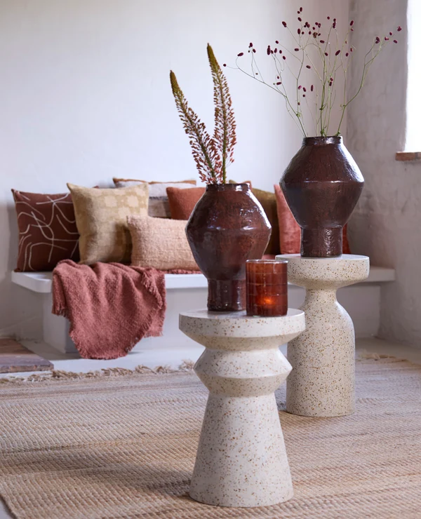Vase deco 29x41 cm VASORA ceramics matt dark red-brown