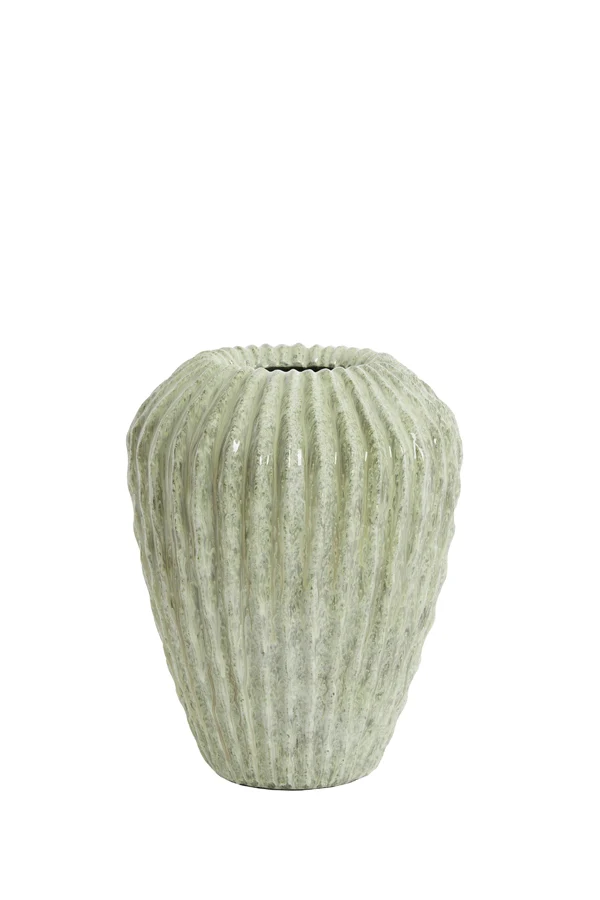 Vase deco 29x37 cm CACTI shiny mint green