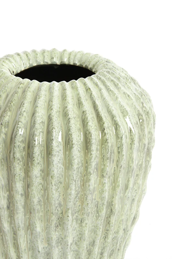 Vase deco 29x37 cm CACTI shiny mint green