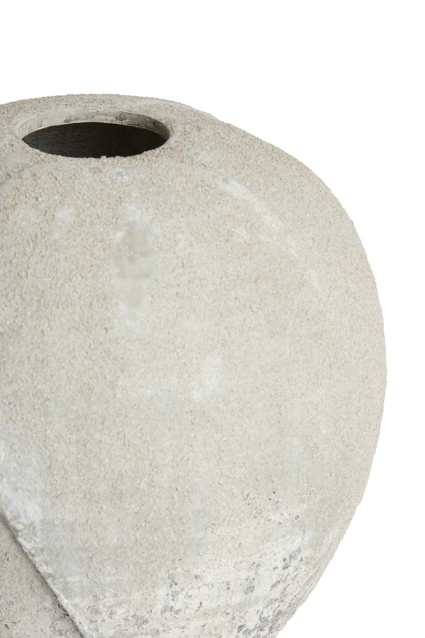 Vase deco 29x29 cm NOLINA ceramics texture grey