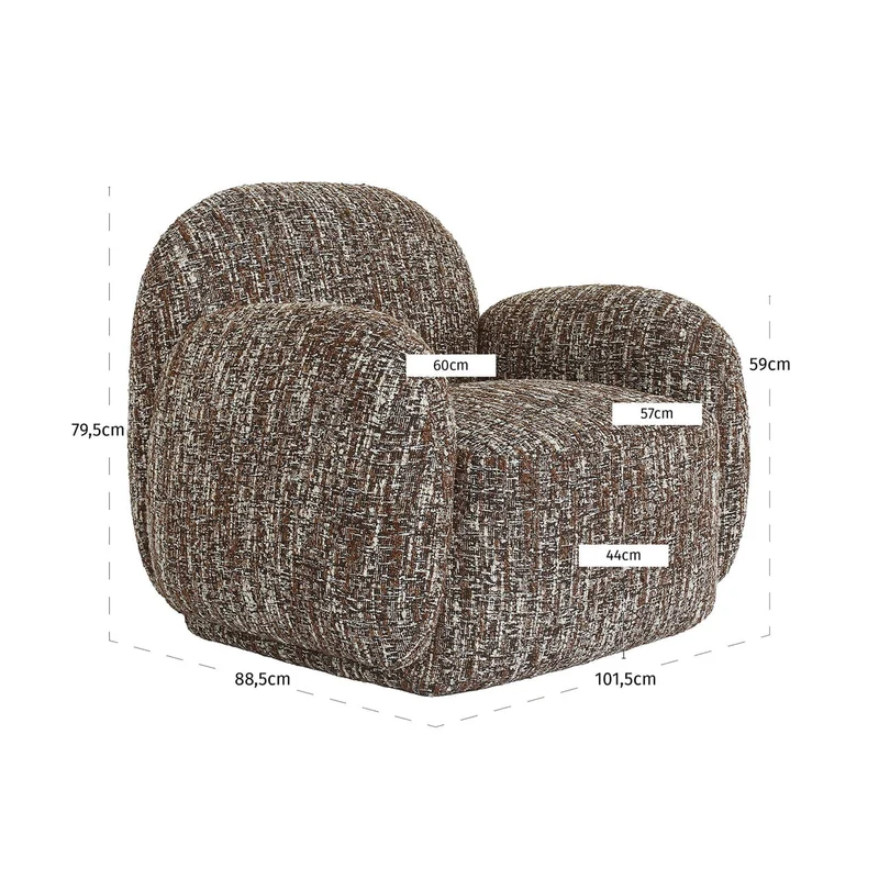 Lounge chair Roxy terra magic fire retardant