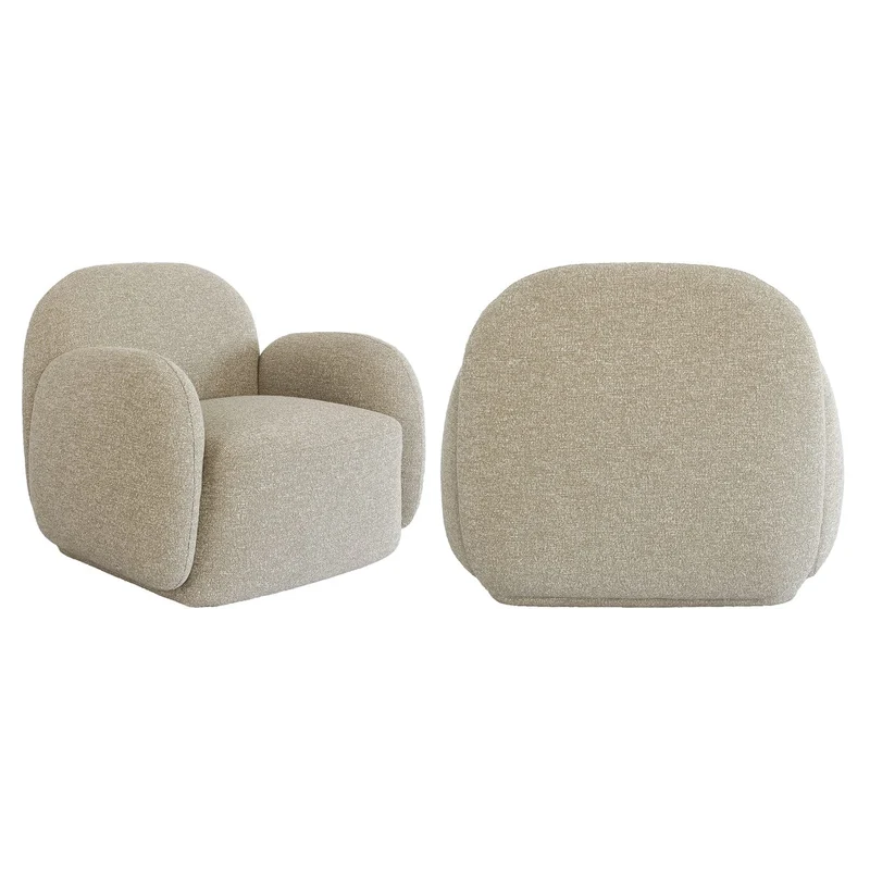 Lounge chair Roxy lodge beige fire retardant
