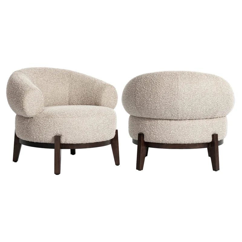 Lounge chair Montana natural chunky fire retardant