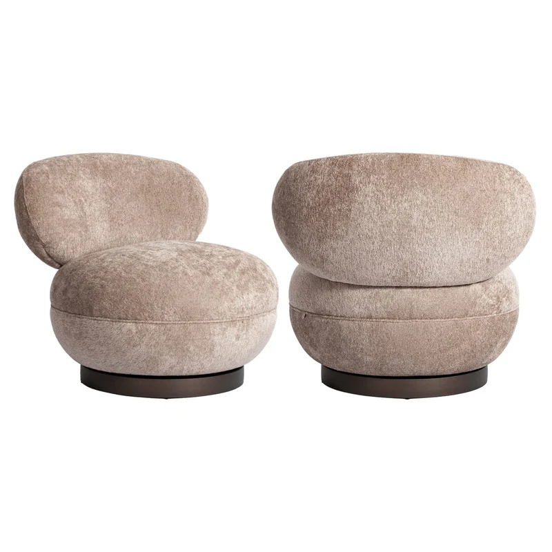 Lounge chair Jace be easy sand swivel fire retardant