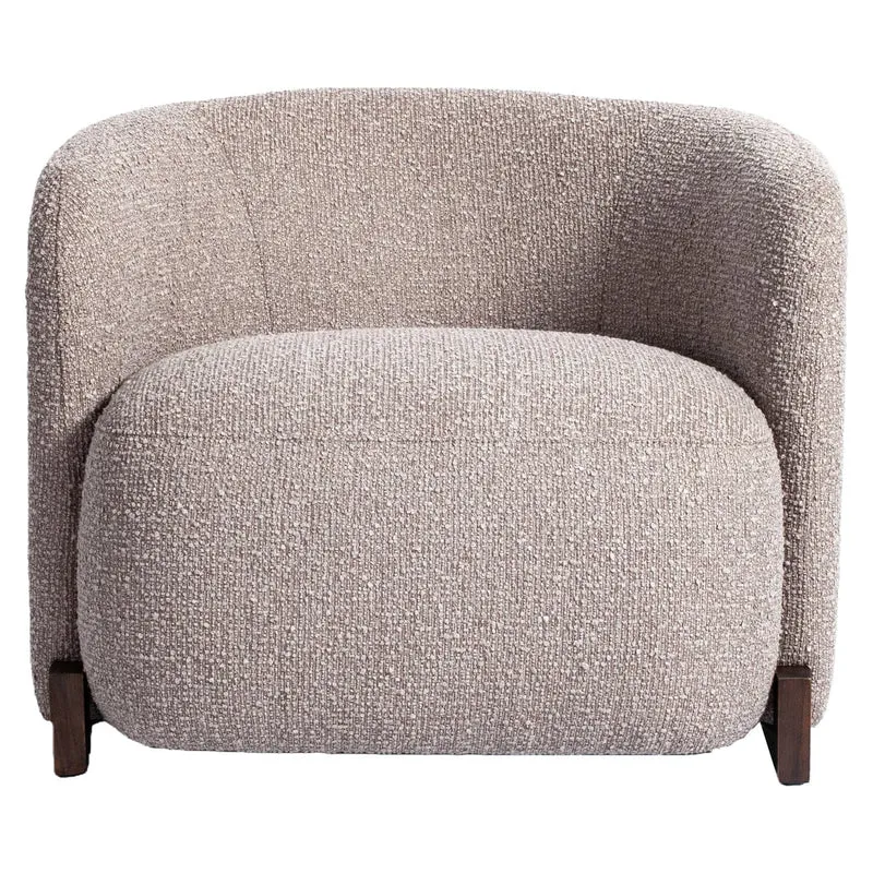 Lounge chair Hannah mocca chunky fire retardant