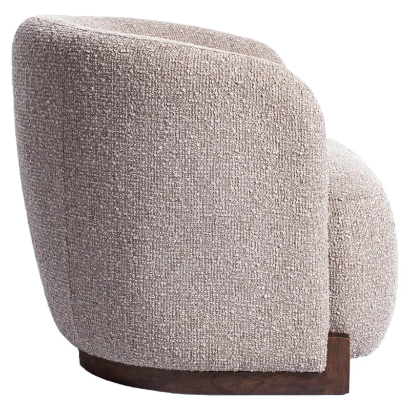 Lounge chair Hannah mocca chunky fire retardant