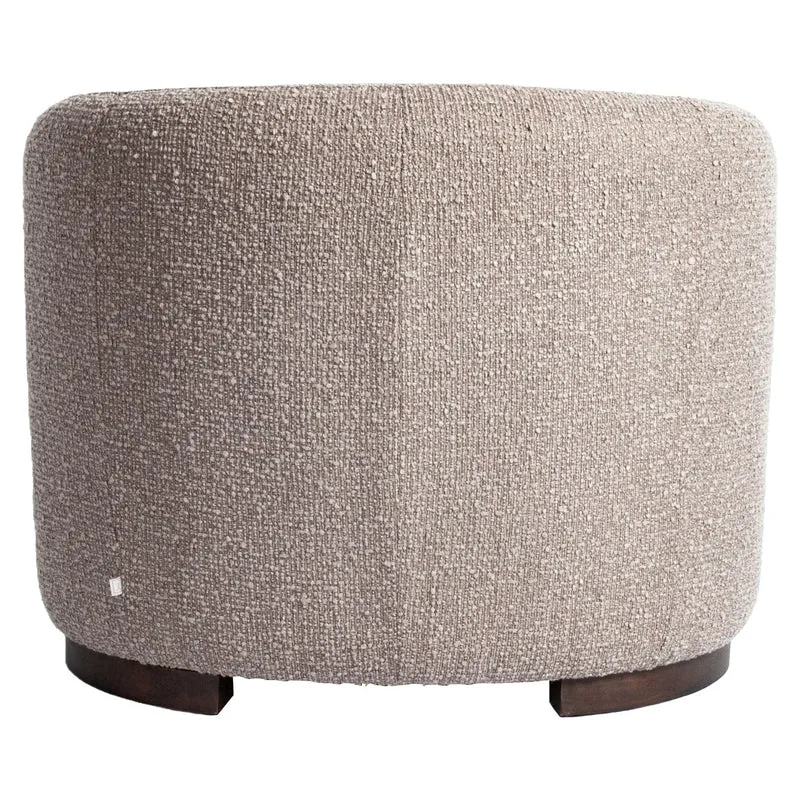 Lounge chair Hannah mocca chunky fire retardant