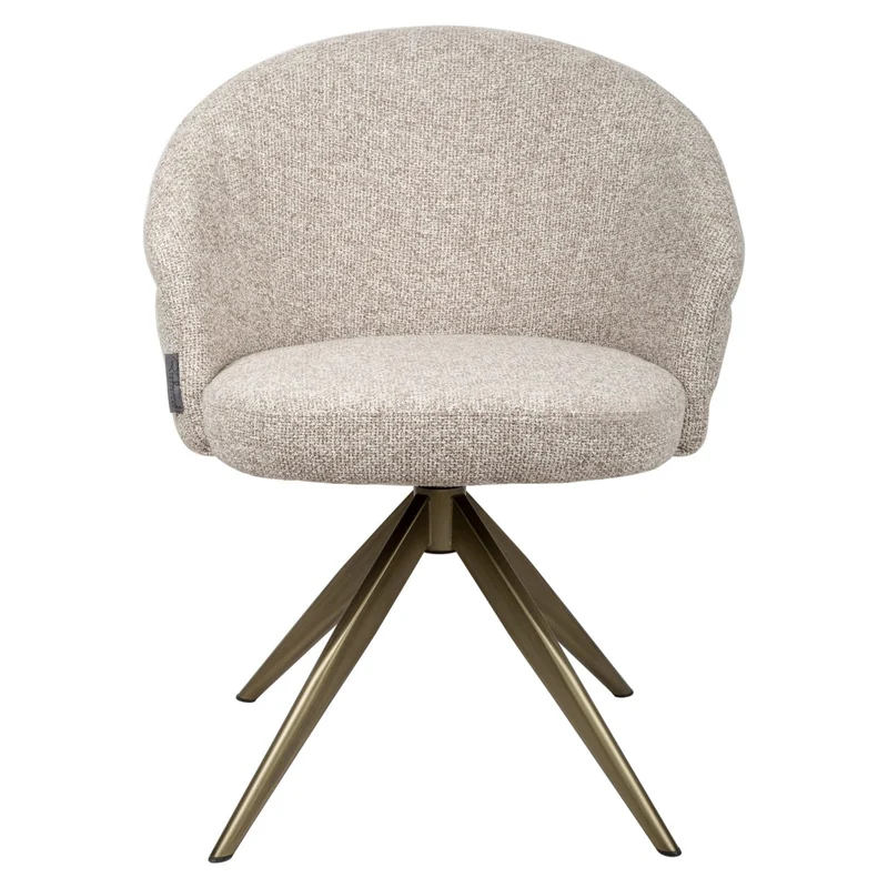 Dining chair Zendaya cayenne brown swivel fire retardant