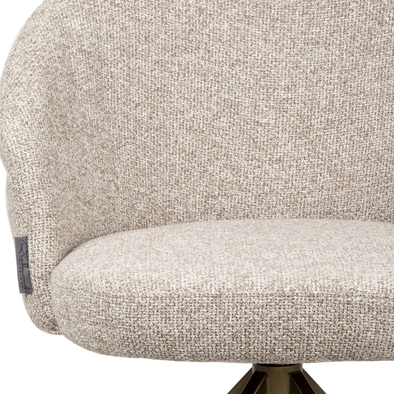 Dining chair Zendaya cayenne brown swivel fire retardant