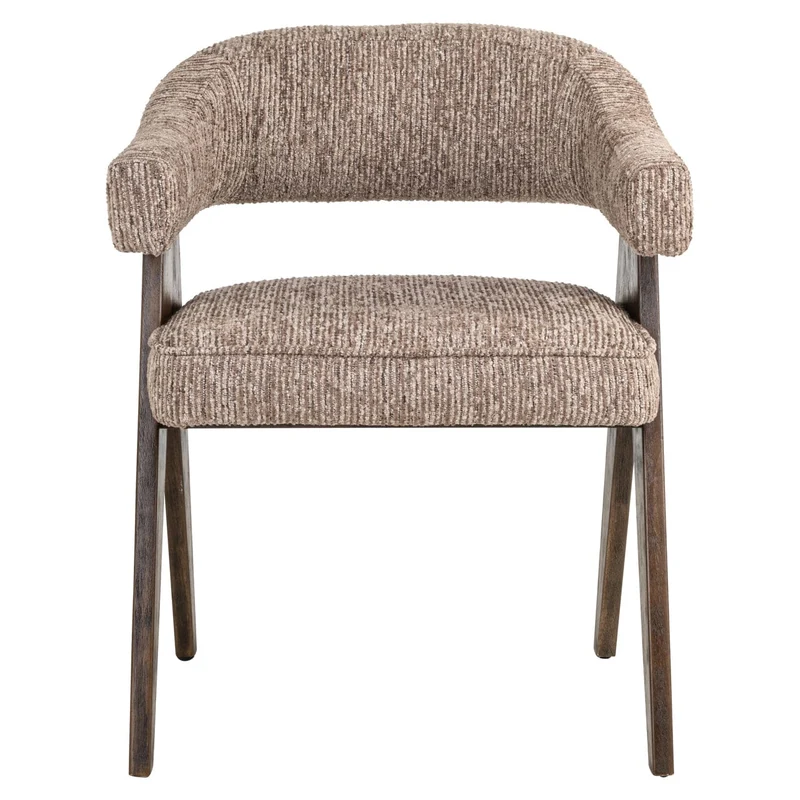 Dining chair Mori mocca linear fire retardant