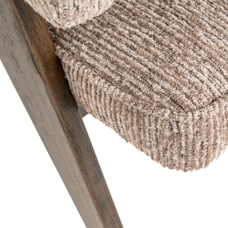 Dining chair Mori mocca linear fire retardant