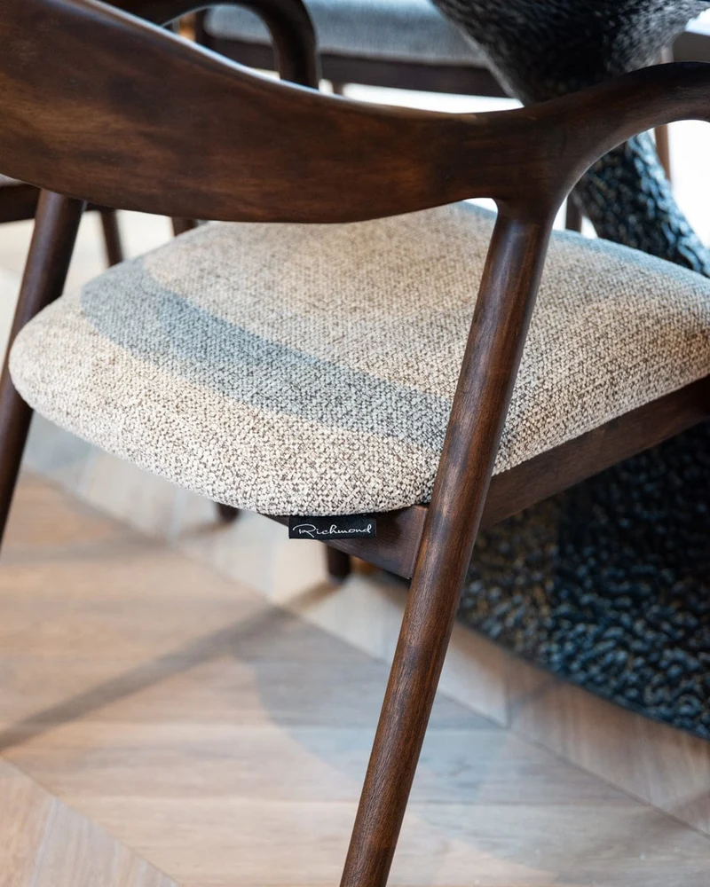 Dining chair Mihara mocca fancy fire retardant