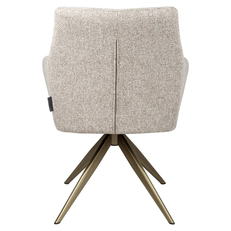 Dining chair Lisonne cayenne brown swivel fire retardant