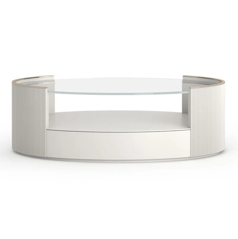 Love Oval Coffee Table in Matte Pearl