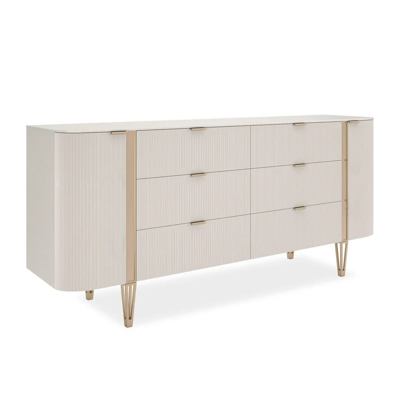 Love At First Sight Dresser in Matte Pearl - Large