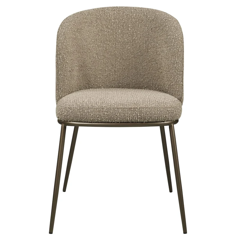 Dining chair Elvi mocca chunky fire retardant (Set of 2)